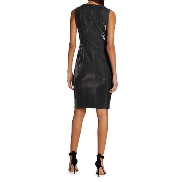 NWT Akris Punto Sleeveless Jersey Sheath Dress Metallic Graphite 6 - Picture 3 of 5